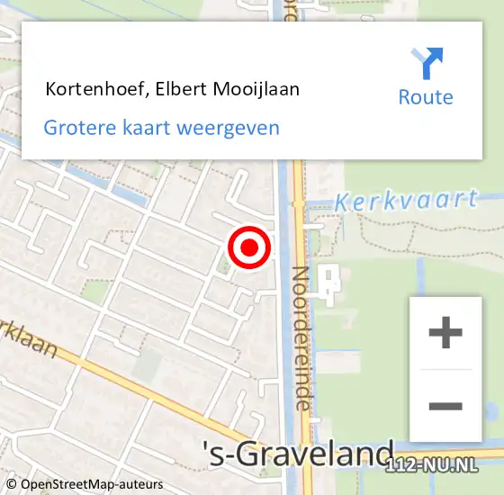 Locatie op kaart van de 112 melding:  Kortenhoef, Elbert Mooijlaan op 5 maart 2018 12:44