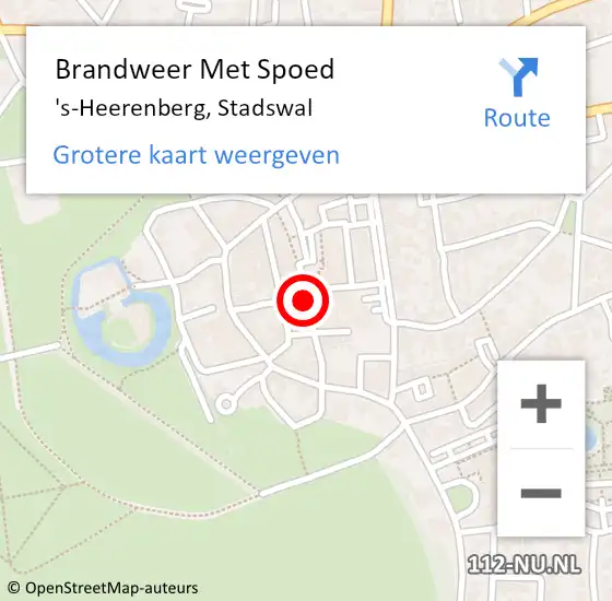 Locatie op kaart van de 112 melding: Brandweer Met Spoed Naar 's-Heerenberg, Stadswal op 5 maart 2018 13:59