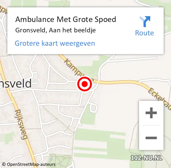 Locatie op kaart van de 112 melding: Ambulance Met Grote Spoed Naar Gronsveld, Aan het beeldje op 18 februari 2014 09:42