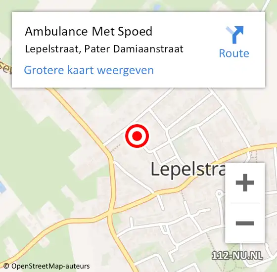 Locatie op kaart van de 112 melding: Ambulance Met Spoed Naar Lepelstraat, Pater Damiaanstraat op 5 maart 2018 23:18