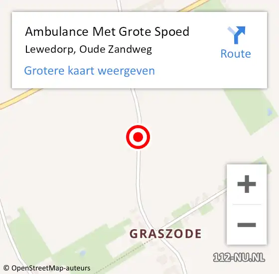 Locatie op kaart van de 112 melding: Ambulance Met Grote Spoed Naar Lewedorp, Oude Zandweg op 6 maart 2018 07:47