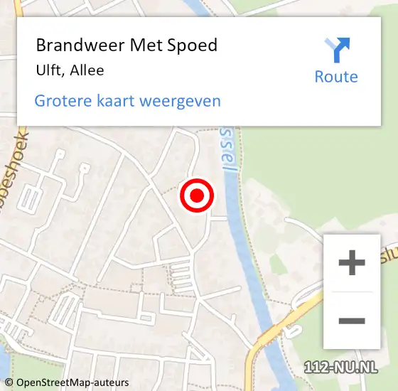 Locatie op kaart van de 112 melding: Brandweer Met Spoed Naar Ulft, Allee op 6 maart 2018 10:53