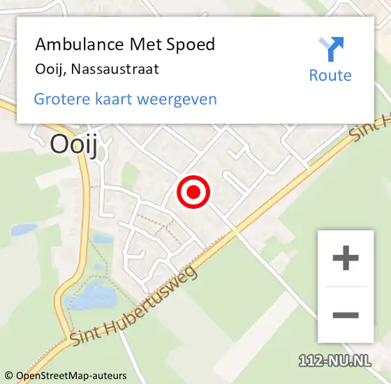 Locatie op kaart van de 112 melding: Ambulance Met Spoed Naar Ooij, Nassaustraat op 6 maart 2018 16:22