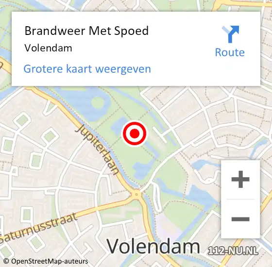 Locatie op kaart van de 112 melding: Brandweer Met Spoed Naar Volendam op 6 maart 2018 17:56