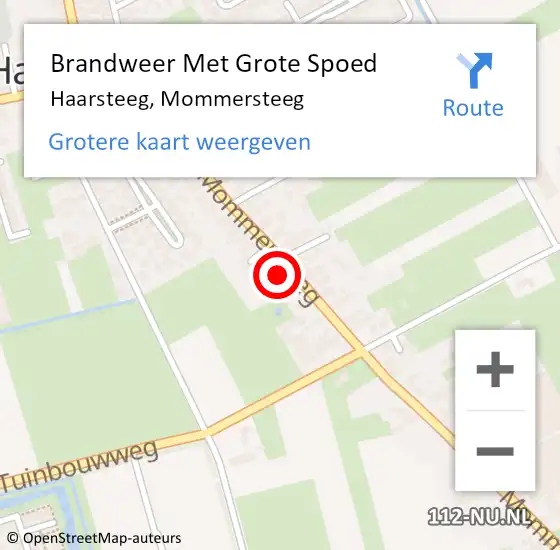 Locatie op kaart van de 112 melding: Brandweer Met Grote Spoed Naar Haarsteeg, Mommersteeg op 6 maart 2018 18:45