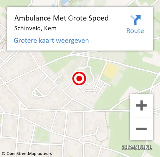 Locatie op kaart van de 112 melding: Ambulance Met Grote Spoed Naar Schinveld, Kem op 18 februari 2014 11:41