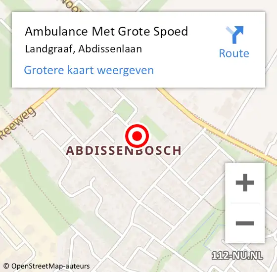 Locatie op kaart van de 112 melding: Ambulance Met Grote Spoed Naar Landgraaf, Abdissenlaan op 7 maart 2018 07:28