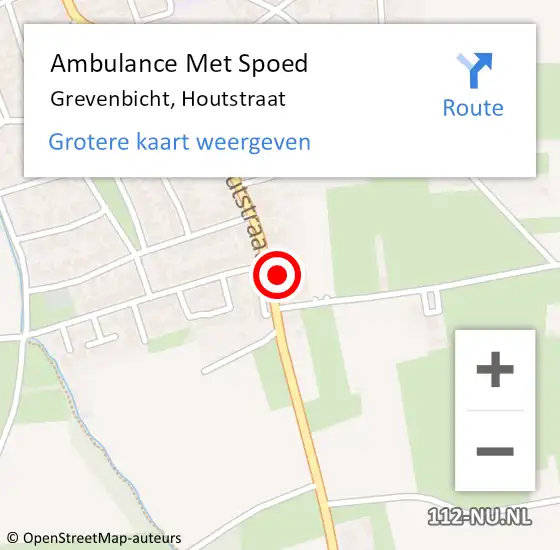 Locatie op kaart van de 112 melding: Ambulance Met Spoed Naar Grevenbicht, Houtstraat op 18 februari 2014 11:57