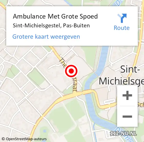 Locatie op kaart van de 112 melding: Ambulance Met Grote Spoed Naar Sint-Michielsgestel, Pas-Buiten op 7 maart 2018 09:48