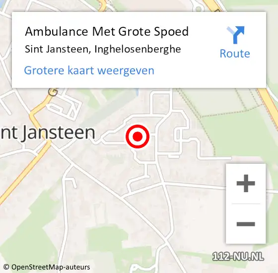 Locatie op kaart van de 112 melding: Ambulance Met Grote Spoed Naar Sint Jansteen, Inghelosenberghe op 7 maart 2018 17:16