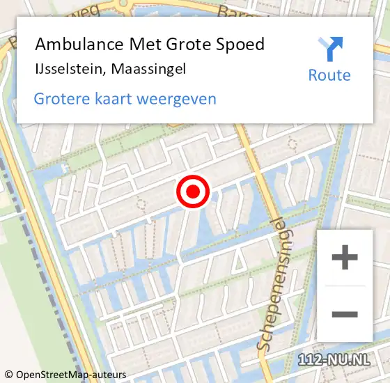 Locatie op kaart van de 112 melding: Ambulance Met Grote Spoed Naar IJsselstein, Maassingel op 7 maart 2018 18:38