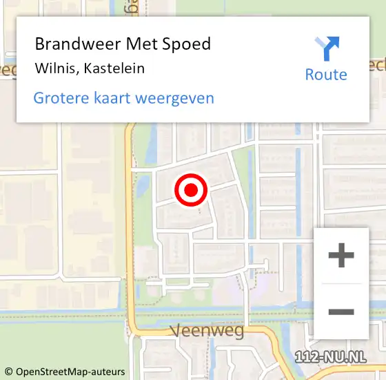 Locatie op kaart van de 112 melding: Brandweer Met Spoed Naar Wilnis, Kastelein op 7 maart 2018 20:11