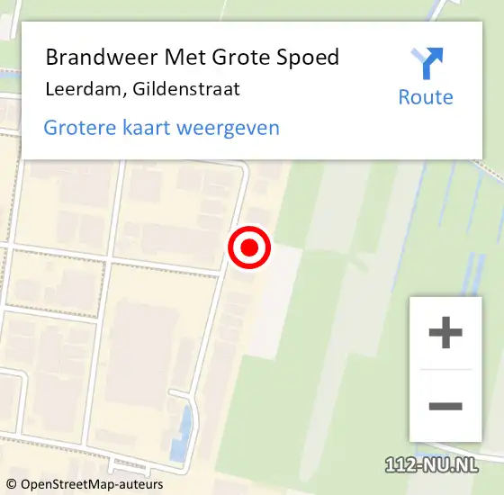 Locatie op kaart van de 112 melding: Brandweer Met Grote Spoed Naar Leerdam, Gildenstraat op 8 maart 2018 06:12
