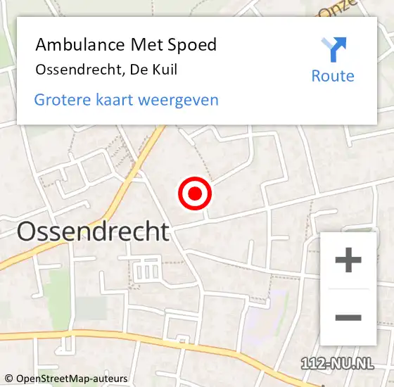 Locatie op kaart van de 112 melding: Ambulance Met Spoed Naar Ossendrecht, De Kuil op 8 maart 2018 12:30