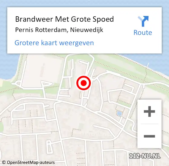 Locatie op kaart van de 112 melding: Brandweer Met Grote Spoed Naar Pernis Rotterdam, Nieuwedijk op 8 maart 2018 17:57