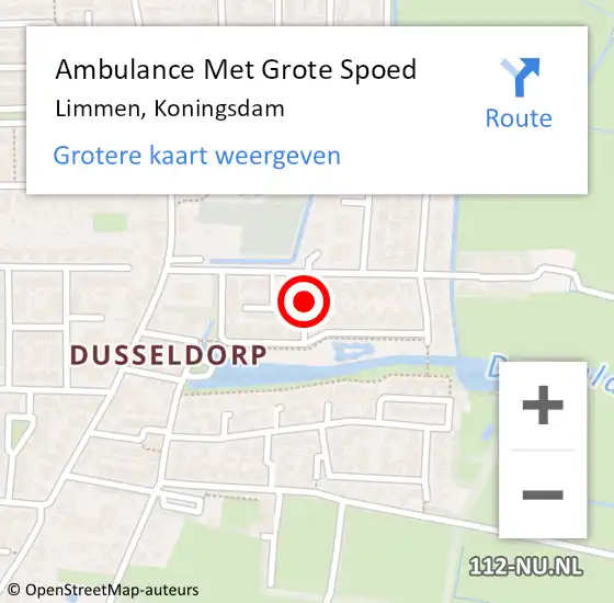 Locatie op kaart van de 112 melding: Ambulance Met Grote Spoed Naar Limmen, Koningsdam op 8 maart 2018 22:34