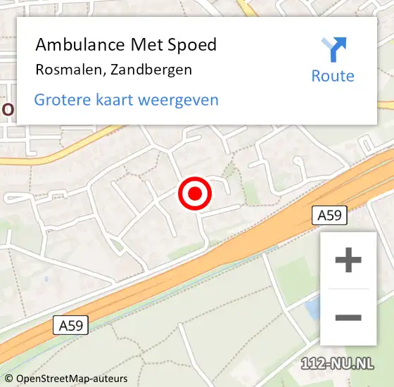 Locatie op kaart van de 112 melding: Ambulance Met Spoed Naar Rosmalen, Zandbergen op 9 maart 2018 06:43