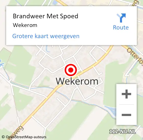 Locatie op kaart van de 112 melding: Brandweer Met Spoed Naar Wekerom op 9 maart 2018 11:48