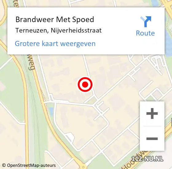 Locatie op kaart van de 112 melding: Brandweer Met Spoed Naar Terneuzen, Nijverheidsstraat op 9 maart 2018 15:10