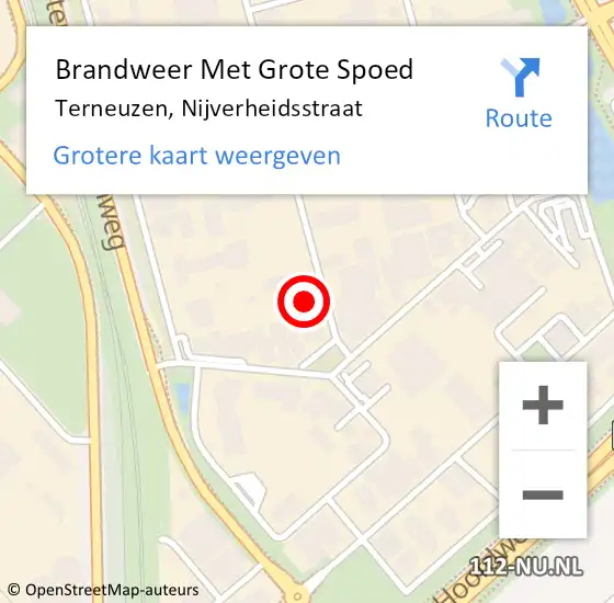 Locatie op kaart van de 112 melding: Brandweer Met Grote Spoed Naar Terneuzen, Nijverheidsstraat op 9 maart 2018 15:11