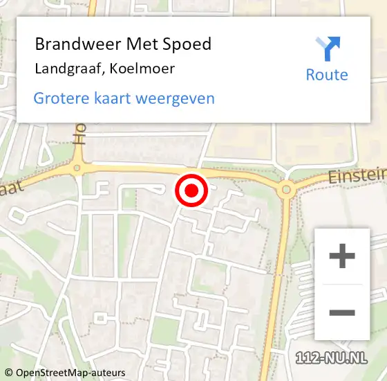 Locatie op kaart van de 112 melding: Brandweer Met Spoed Naar Landgraaf, Koelmoer op 10 maart 2018 08:44