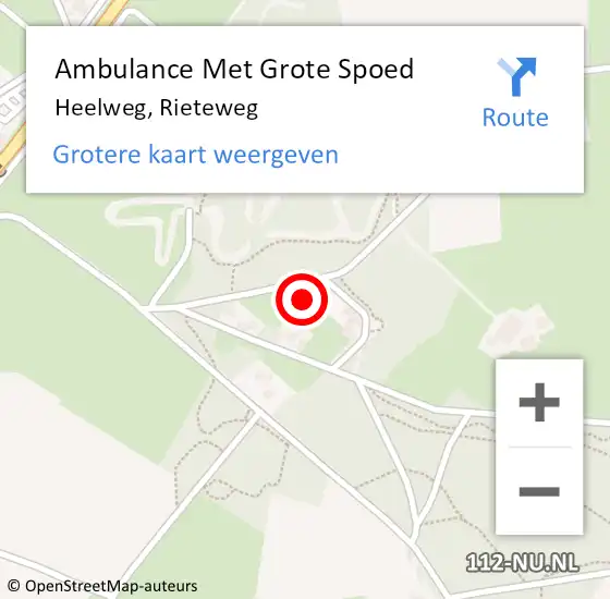 Locatie op kaart van de 112 melding: Ambulance Met Grote Spoed Naar Heelweg, Rieteweg op 10 maart 2018 15:23