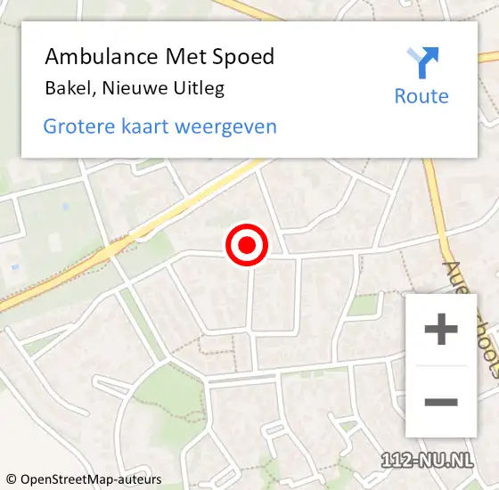 Locatie op kaart van de 112 melding: Ambulance Met Spoed Naar Bakel, Nieuwe Uitleg op 10 maart 2018 16:06