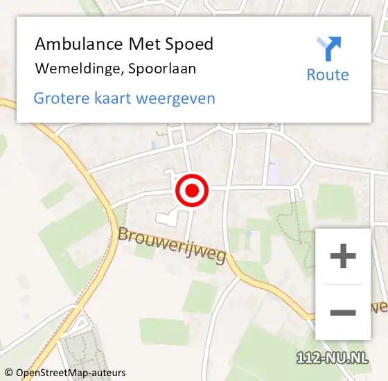 Locatie op kaart van de 112 melding: Ambulance Met Spoed Naar Wemeldinge, Spoorlaan op 10 maart 2018 20:14