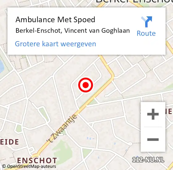 Locatie op kaart van de 112 melding: Ambulance Met Spoed Naar Berkel-Enschot, Vincent van Goghlaan op 10 maart 2018 21:05