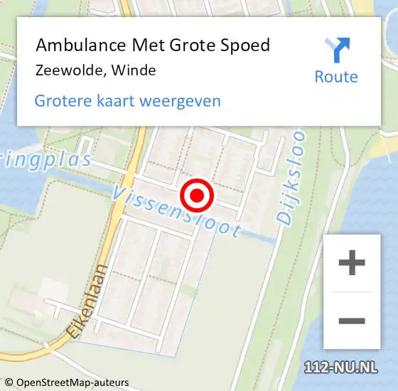 Locatie op kaart van de 112 melding: Ambulance Met Grote Spoed Naar Zeewolde, Winde op 11 maart 2018 02:45