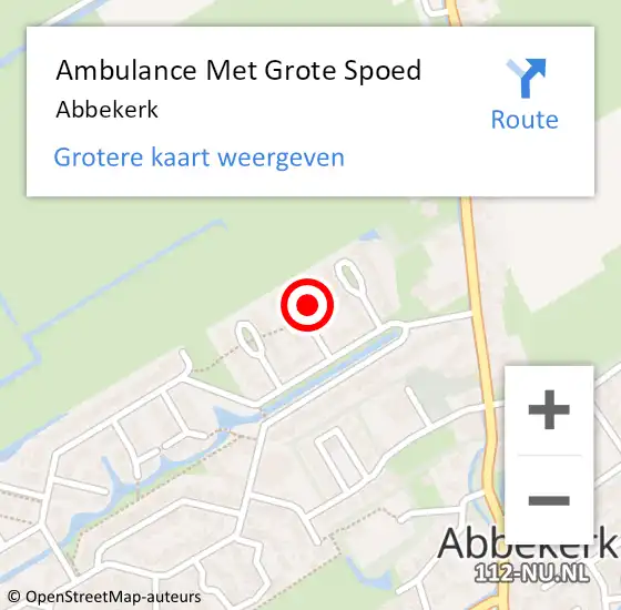 Locatie op kaart van de 112 melding: Ambulance Met Grote Spoed Naar Abbekerk op 11 maart 2018 16:58