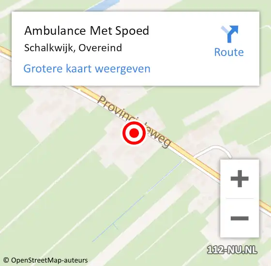 Locatie op kaart van de 112 melding: Ambulance Met Spoed Naar Schalkwijk, Overeind op 11 maart 2018 17:34