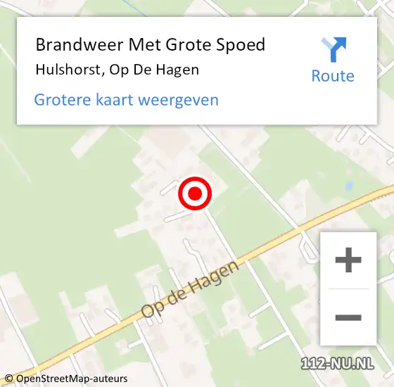 Locatie op kaart van de 112 melding: Brandweer Met Grote Spoed Naar Hulshorst, Op De Hagen op 11 maart 2018 20:19