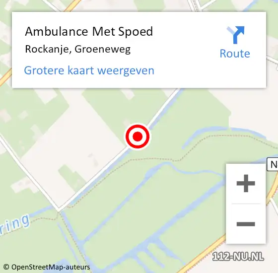 Locatie op kaart van de 112 melding: Ambulance Met Spoed Naar Rockanje, Groeneweg op 11 maart 2018 21:14