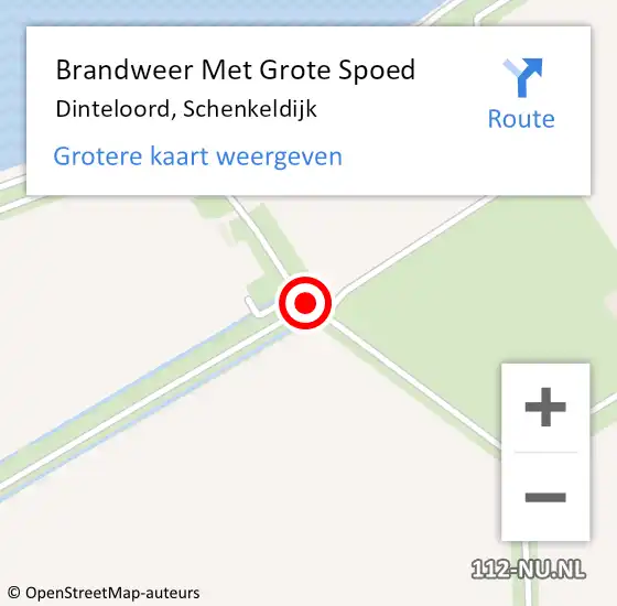 Locatie op kaart van de 112 melding: Brandweer Met Grote Spoed Naar Dinteloord, Schenkeldijk op 12 maart 2018 16:48