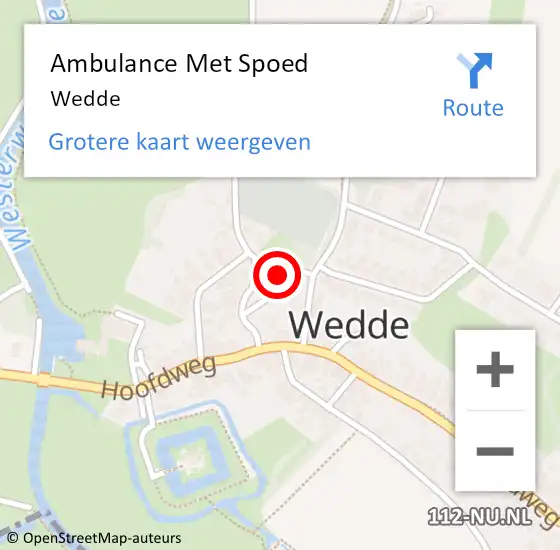 Locatie op kaart van de 112 melding: Ambulance Met Spoed Naar Wedde op 13 maart 2018 02:27