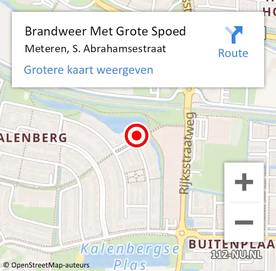 Locatie op kaart van de 112 melding: Brandweer Met Grote Spoed Naar Meteren, S. Abrahamsestraat op 19 februari 2014 01:52