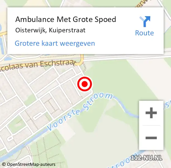 Locatie op kaart van de 112 melding: Ambulance Met Grote Spoed Naar Oisterwijk, Kuiperstraat op 13 maart 2018 14:35