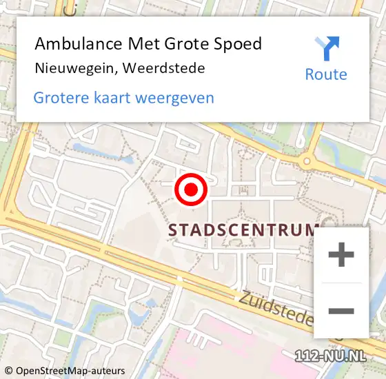 Locatie op kaart van de 112 melding: Ambulance Met Grote Spoed Naar Nieuwegein, Weerdstede op 13 maart 2018 18:37