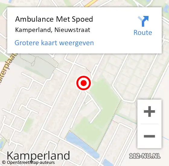 Locatie op kaart van de 112 melding: Ambulance Met Spoed Naar Kamperland, Nieuwstraat op 13 maart 2018 21:30