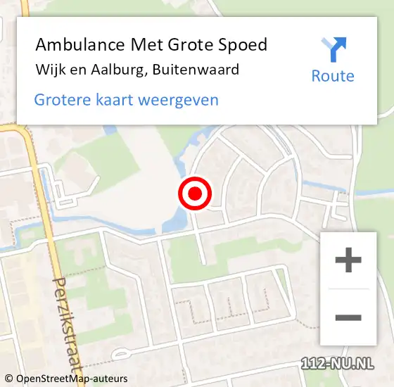 Locatie op kaart van de 112 melding: Ambulance Met Grote Spoed Naar Wijk en Aalburg, Buitenwaard op 14 maart 2018 01:43