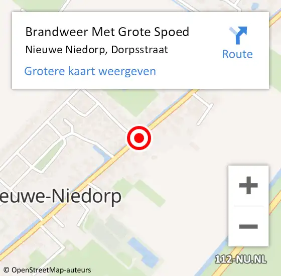 Locatie op kaart van de 112 melding: Brandweer Met Grote Spoed Naar Nieuwe Niedorp, Dorpsstraat op 14 maart 2018 10:52