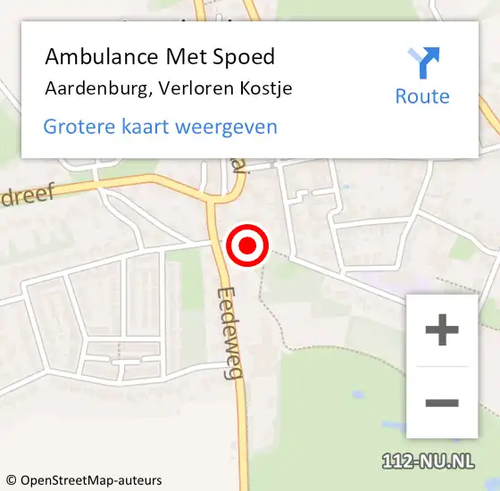 Locatie op kaart van de 112 melding: Ambulance Met Spoed Naar Aardenburg, Verloren Kostje op 14 maart 2018 10:52