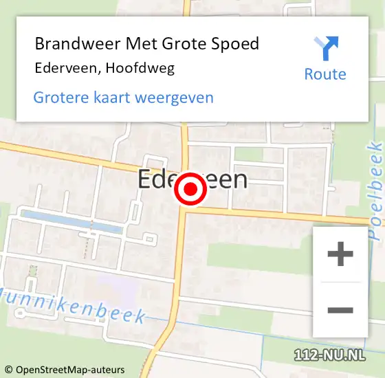 Locatie op kaart van de 112 melding: Brandweer Met Grote Spoed Naar Ederveen, Hoofdweg op 15 maart 2018 19:58