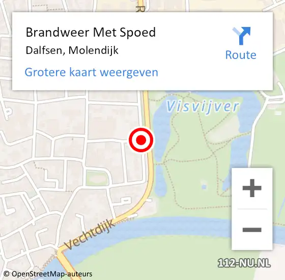 Locatie op kaart van de 112 melding: Brandweer Met Spoed Naar Dalfsen, Molendijk op 15 maart 2018 20:20