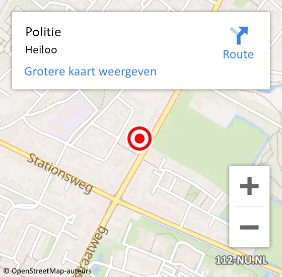 Locatie op kaart van de 112 melding: Politie Heiloo op 16 maart 2018 12:35