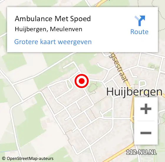 Locatie op kaart van de 112 melding: Ambulance Met Spoed Naar Huijbergen, Meulenven op 16 maart 2018 13:29