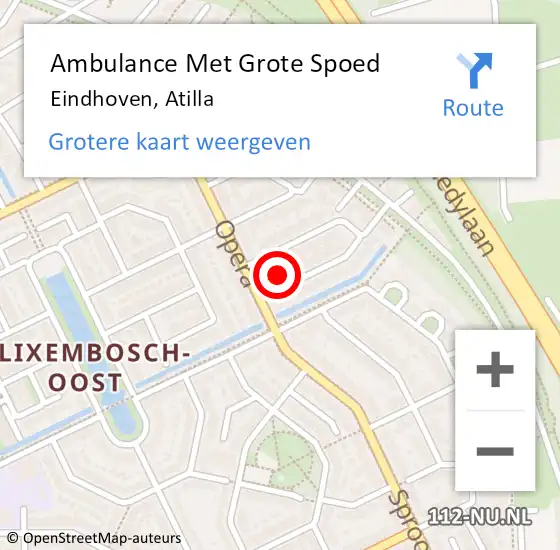 Locatie op kaart van de 112 melding: Ambulance Met Grote Spoed Naar Eindhoven, Atilla op 16 maart 2018 19:23