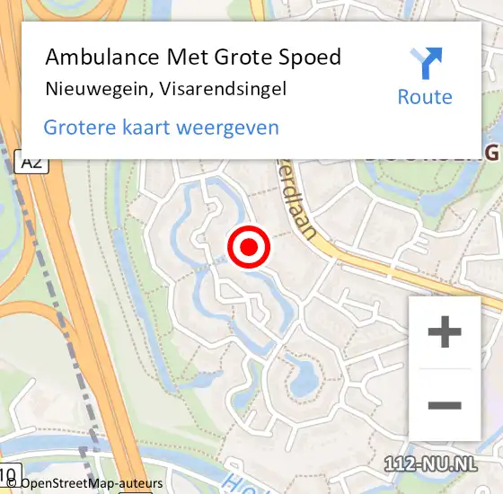 Locatie op kaart van de 112 melding: Ambulance Met Grote Spoed Naar Nieuwegein, Visarendsingel op 16 maart 2018 21:20