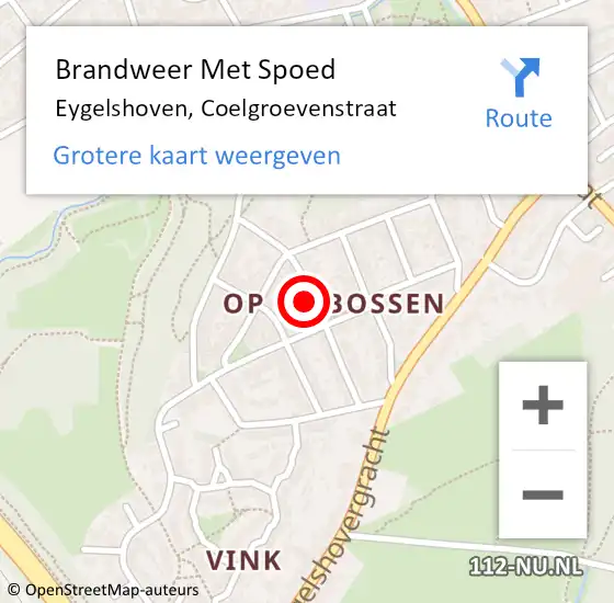 Locatie op kaart van de 112 melding: Brandweer Met Spoed Naar Eygelshoven, Coelgroevenstraat op 17 maart 2018 10:34